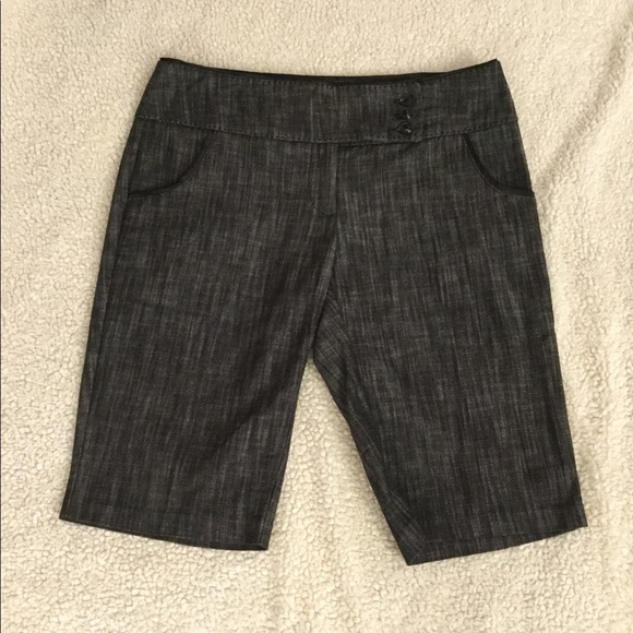 Black/ Dark Gray Dress Shorts - Picture 3 of 8